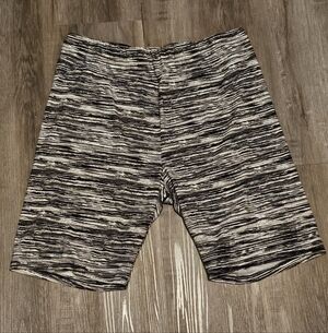 Terra & Sky Women's Athletic Shorts in Black and White